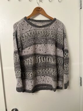 Abercrombie & Fitch Grey Textured Knit Sweater – Size Small